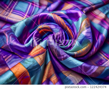 布料背景圖像素材彩色格子 122424374