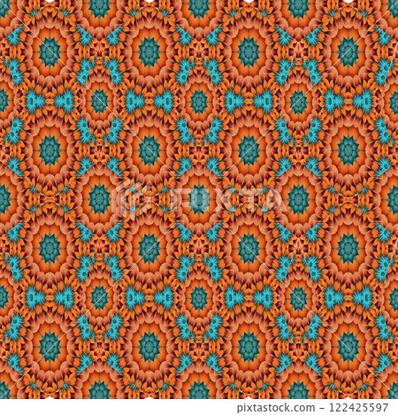 seamless pattern with abstract geometric shapes. vector illustration. 122425597