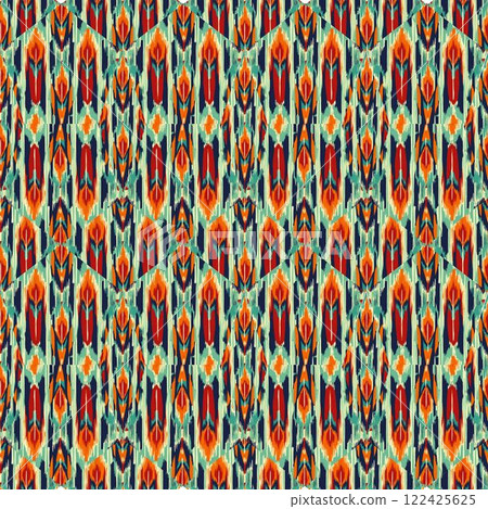 seamless pattern with abstract geometric shapes. vector illustration. 122425625
