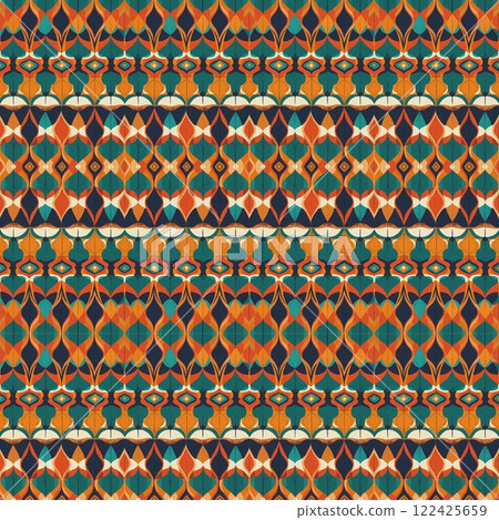 seamless pattern with abstract geometric shapes. vector illustration. 122425659
