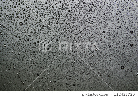 Stright view of water droplets with dark background suitable for wallpaper Stright view of water droplets with dark background suitable for wallpaper 122425729