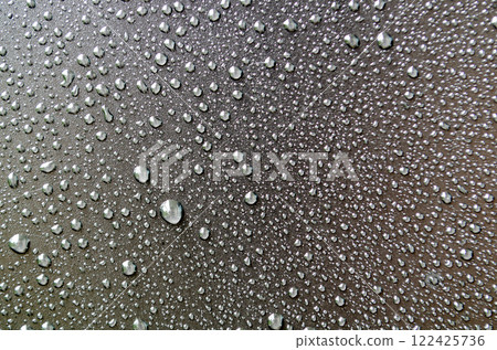 Straight view of water droplets with dark background suitable for wallpaper. Raindrop concept Straight view of water droplets with dark background suitable for wallpaper. Raindrop concept 122425736