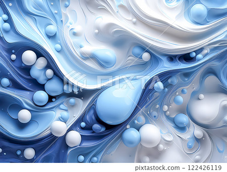 Colorful paint abstract image material Blue Light blue 122426119
