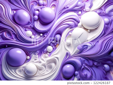 Abstract image material of colorful paint - purple 122426187