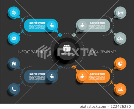 Infographic design template with place for your data. Vector illustration. 122426280