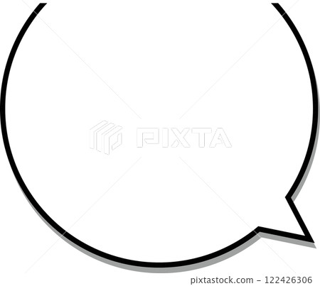 Cut-off speech bubble 122426306
