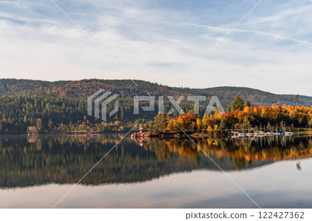 Autumn atmosphere at Schluchsee in the Black Forest, Germany Autumn atmosphere at Schluchsee in the Black Forest, Germany 122427362