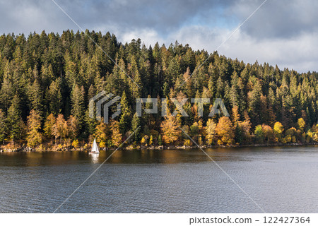 Autumn at Schluchsee lake in the Black Forest, Baden-Wuerttemberg, Germany 122427364