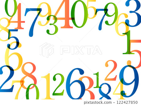 Number background design_colorful Number background design_colorful 122427850