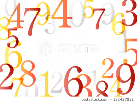 Number background design_red 122427851