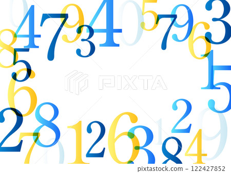 Number background design_blue and yellow 122427852