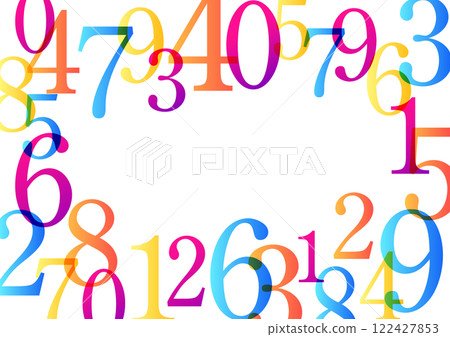 Number background design_colorful 122427853