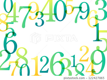 Number background design_green and yellow 122427865