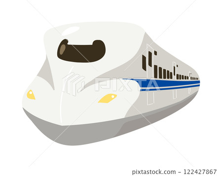 從稍微正面的角度看新幹線N700系列 122427867