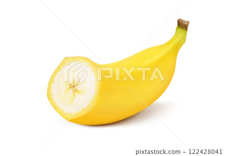 香蕉圖現實白色背景 香蕉圖現實白色背景 122428041