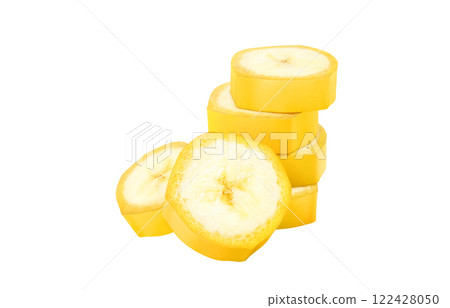 Banana illustration realistic white background 122428050