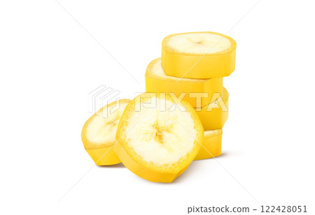Banana illustration realistic white background 122428051