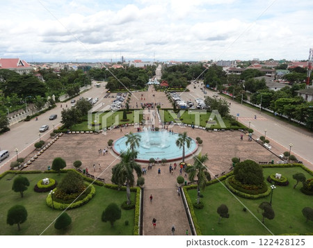View from the Arc de Triomphe in Laos 122428125