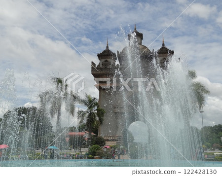 Fountain in the blue sky Fountain in the blue sky 122428130