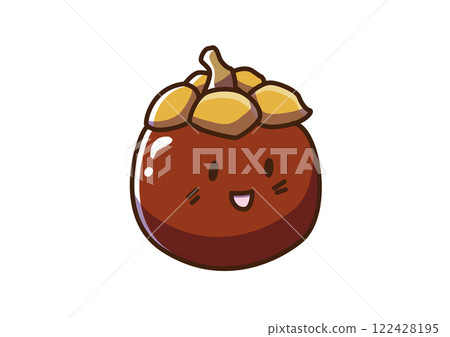 Mangosteen character cute 122428195