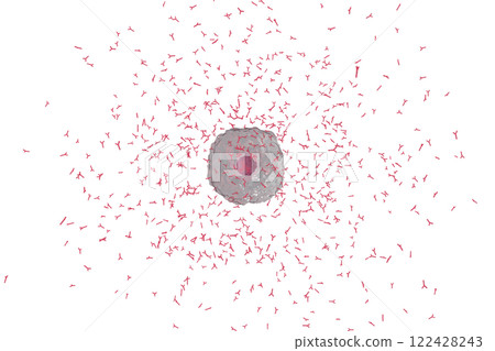 產生抗體的小漿細胞影像（細胞膜半透明） 122428243