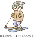A boy skiing 122428291