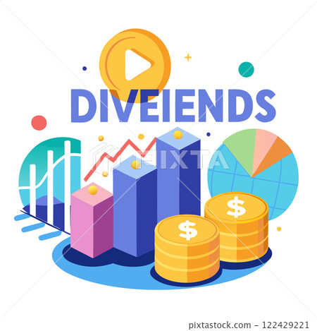 finance pie and bar chart graphs with growing 122429221