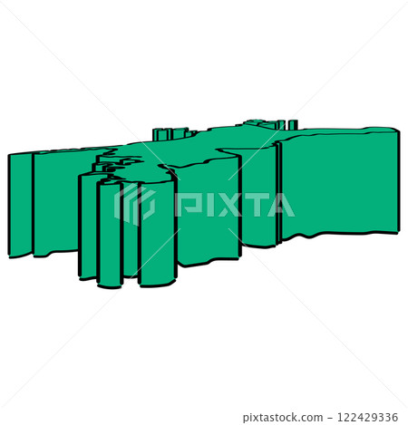 Ehime prefecture_isometric illustration_01 Ehime prefecture_isometric illustration_01 122429336