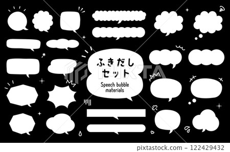 Speech balloon material set Speech balloon material set 122429432