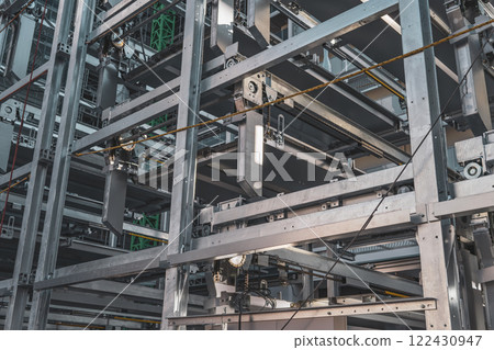 Mechanical parking lot under construction Mechanical parking lot under construction 122430947