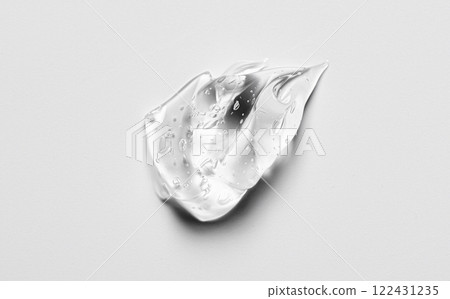 A swab sample of a moisturizing cosmetic gel body cream. 122431235