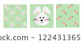 Set of Easter bunny and carrots 122431365