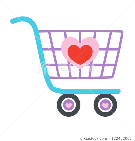 heart grocery cart heart grocery cart 122432002