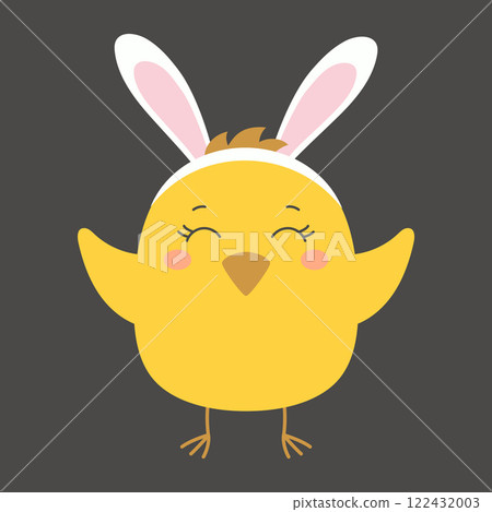 chicken with bunny ears 122432003