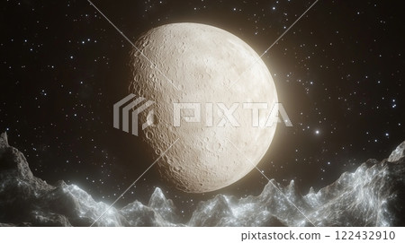 A planet or moon, beautiful view of the galaxy 122432910