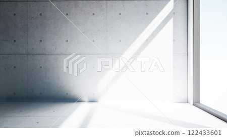 empty interior room shadow wall space background mock up architecture sunlight. empty home modern window light floor design apartment white house indoor. blank minimal concept backdrop bright clean. 122433601