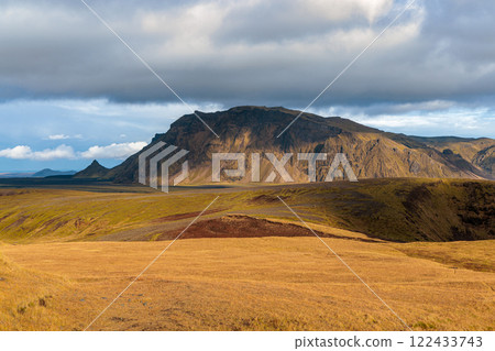 Fascinating autumn Katla Geopark on the island of Iceland 122433743
