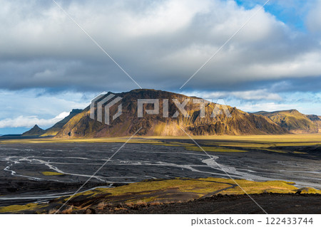 Fascinating autumn Katla Geopark on the island of Iceland 122433744