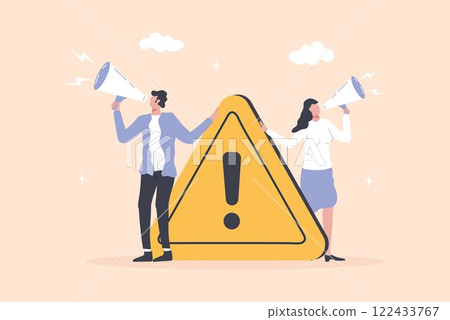 Attention message announcement concept vector. 122433767
