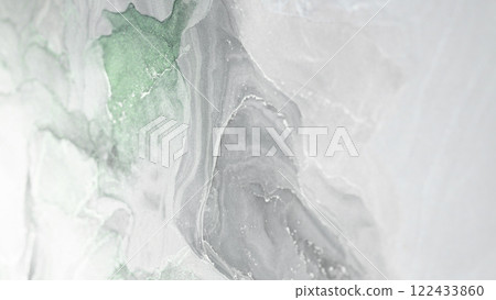 Elegant alcohol ink abstract artwork featuring soft hues and flowing patterns 122433860