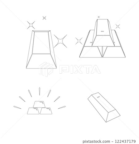 gold bar icon vector gold bar icon vector 122437179