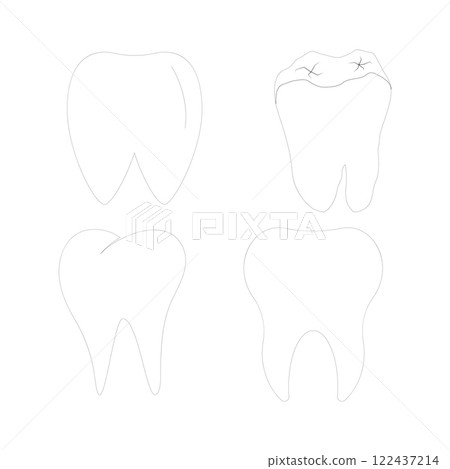 Vector tooth icon Vector tooth icon 122437214