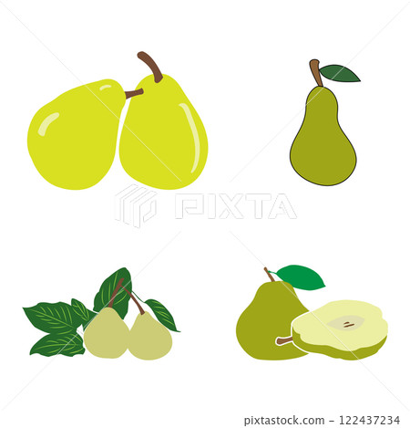 pear fruit icon vector pear fruit icon vector 122437234