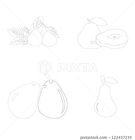 pear fruit icon vector 122437235
