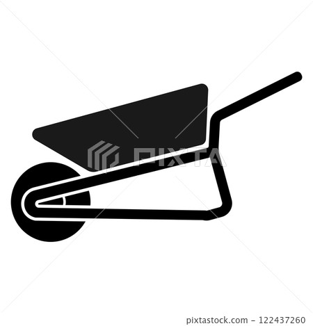 wheelbarrow vector icon wheelbarrow vector icon 122437260