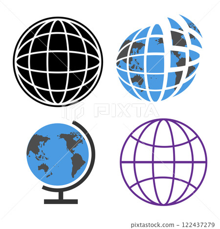 trendy globe logo,vector 122437279