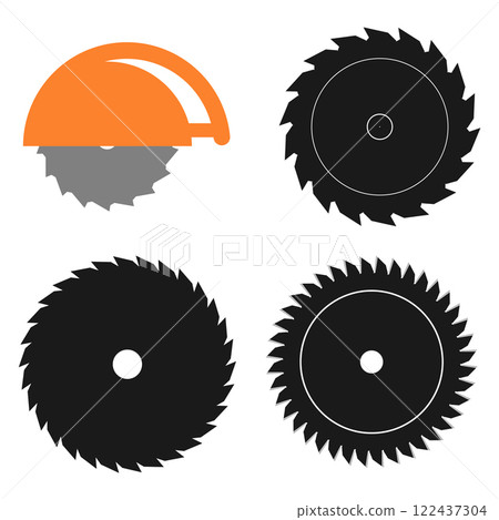 Circular saw vector icon Circular saw vector icon 122437304
