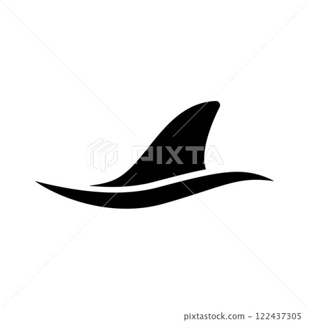 shark fin icon vector shark fin icon vector 122437305