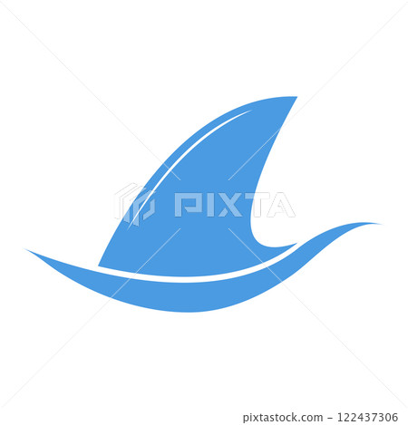 shark fin icon vector shark fin icon vector 122437306