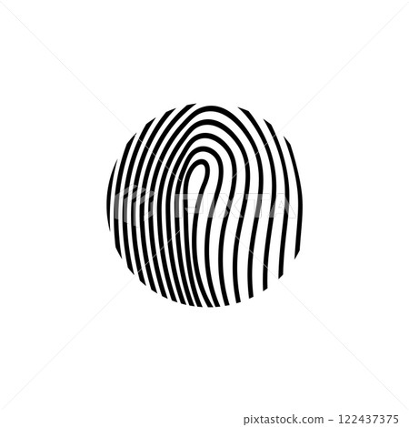 fingerprint probe logo vector 122437375